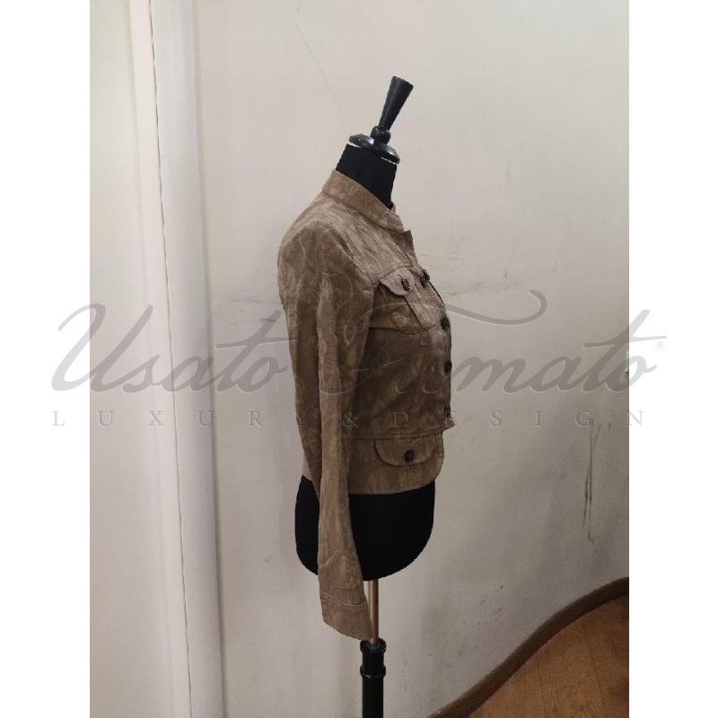 GIACCA DONNA ETRO BEIGE SCURO FOGLIE TG. 40 | Mercatino dell'Usato Roma parioli 2