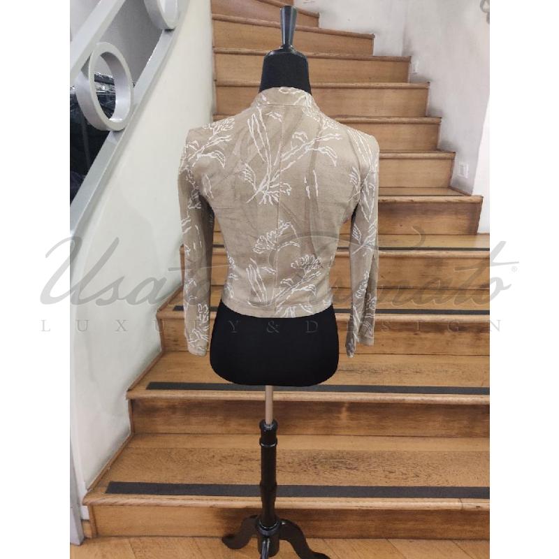 GIACCA DONNA GIORGIO ARMANI PELLE BEIGE TG S | Mercatino dell'Usato Roma parioli 3