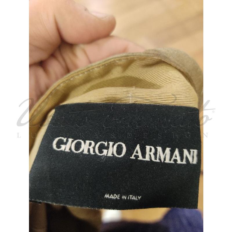 GIACCA DONNA GIORGIO ARMANI PELLE BEIGE TG S | Mercatino dell'Usato Roma parioli 4