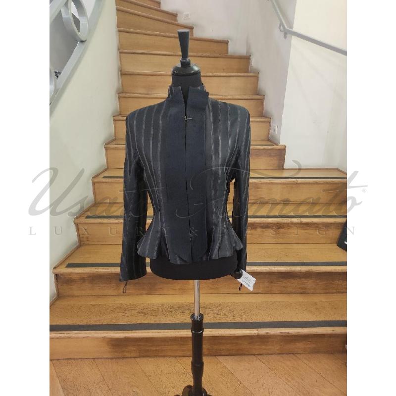 GIACCA DONNA GIORGIO ARMANI SETA NEROTG 44 | Mercatino dell'Usato Roma parioli 1