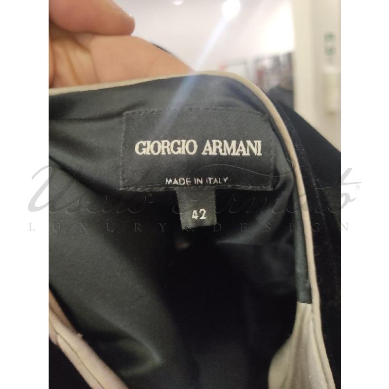 GIACCA DONNA GIORGIO ARMANI VELLUTO NERO TG 42 | Mercatino dell'Usato Roma parioli 4