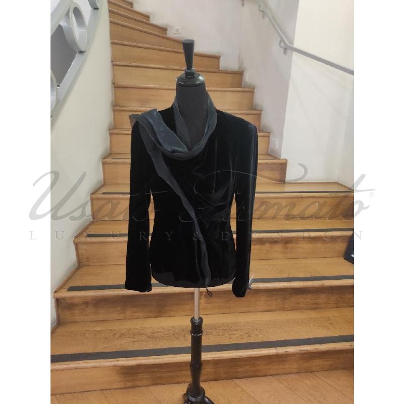 GIACCA DONNA GIORGIO ARMANI VELLUTO NERO TG 44 | Mercatino dell'Usato Roma parioli 1