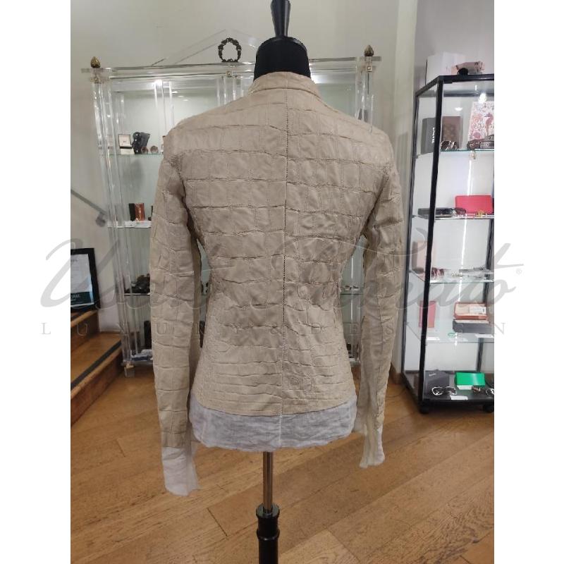 GIACCA DONNA ISAAC SELLAN PELLE AVORIO TG 38 | Mercatino dell'Usato Roma parioli 3