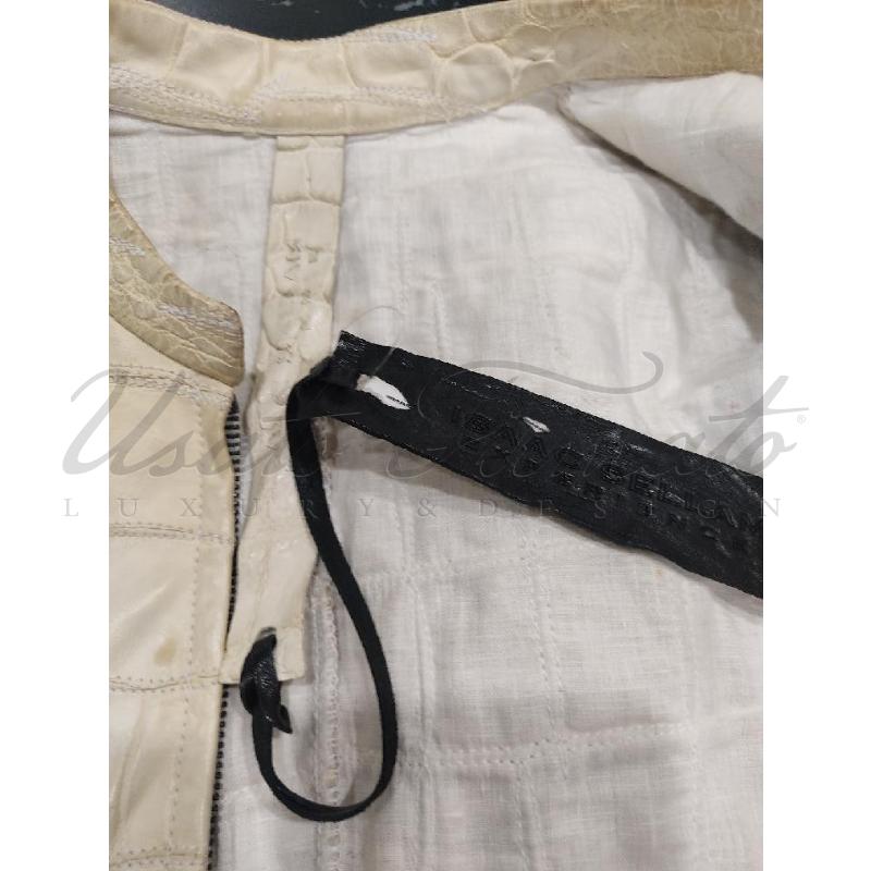 GIACCA DONNA ISAAC SELLAN PELLE AVORIO TG 38 | Mercatino dell'Usato Roma parioli 4
