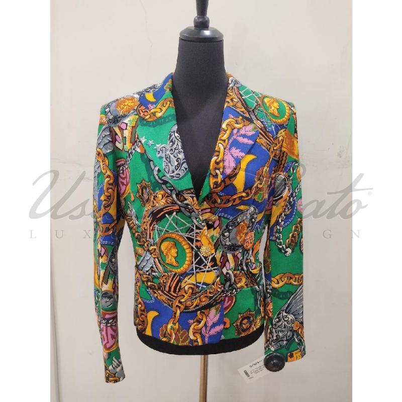 GIACCA DONNA KENZO VERDE FANTASIA TG. 42 | Mercatino dell'Usato Roma parioli 1