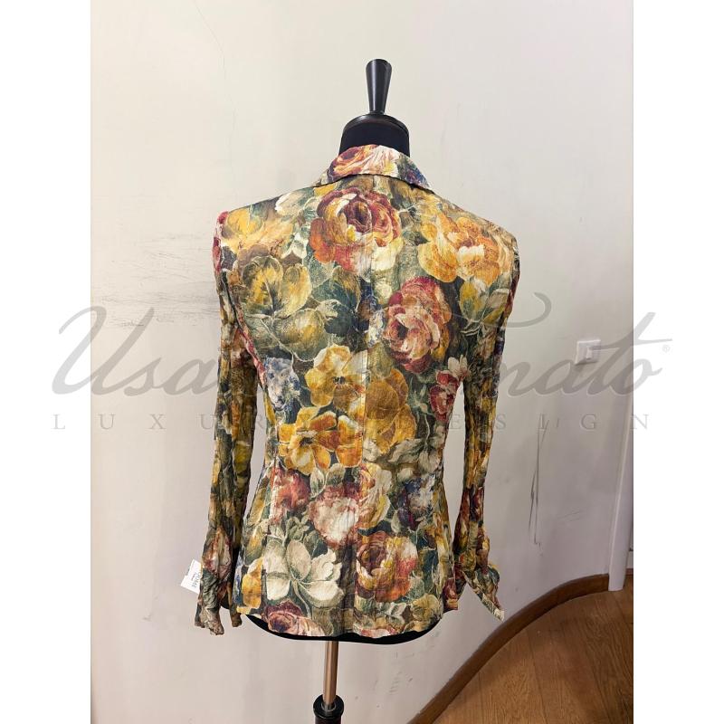 GIACCA DONNA MARIELLA BURANI BEIGE FIORATO TG. 15 | Mercatino dell'Usato Roma parioli 3