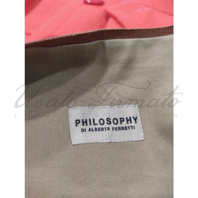 GIACCA DONNA PHILOSOPHY ALBERTA FERRETI BEIGE PERLINE TG. 44 | Mercatino dell'Usato Roma parioli 4