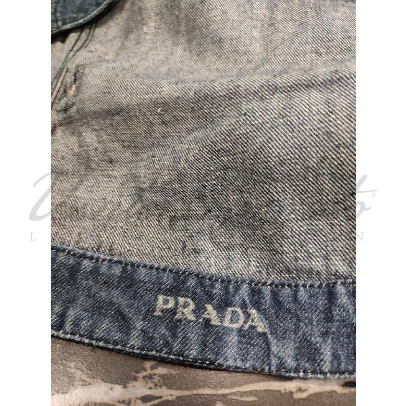 GIACCA DONNA PRADA DENIM BLU JEANS TG S | Mercatino dell'Usato Roma parioli 4
