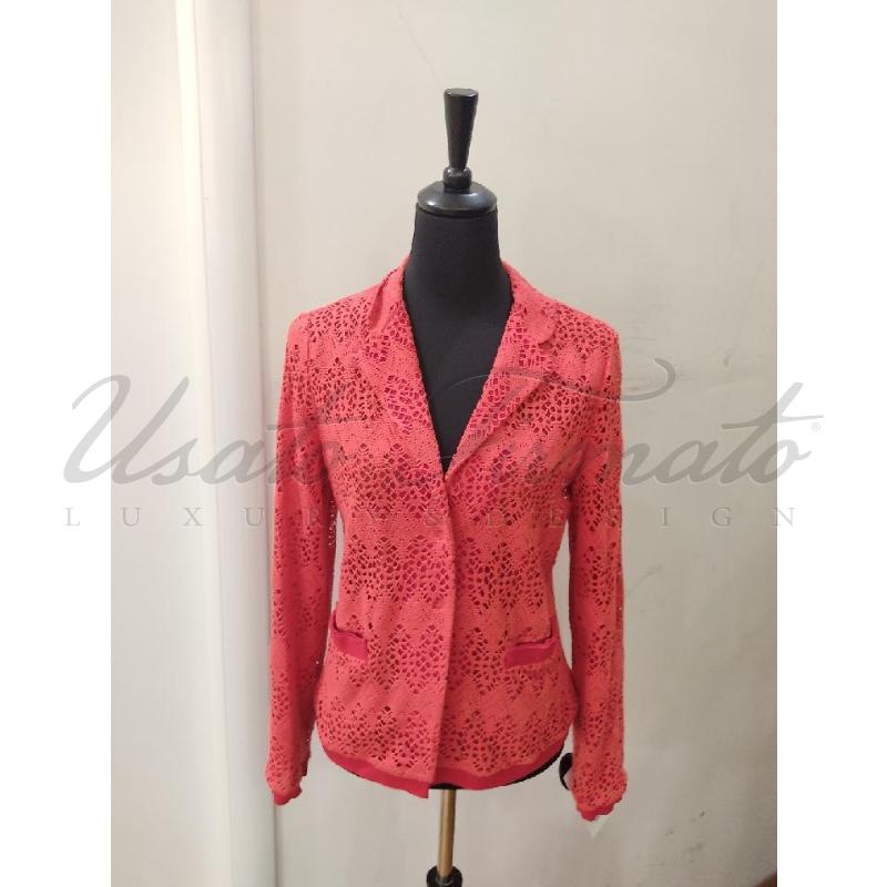 GIACCA DONNA SEVENTY ROSSA FORATA TG M  | Mercatino dell'Usato Roma parioli 1