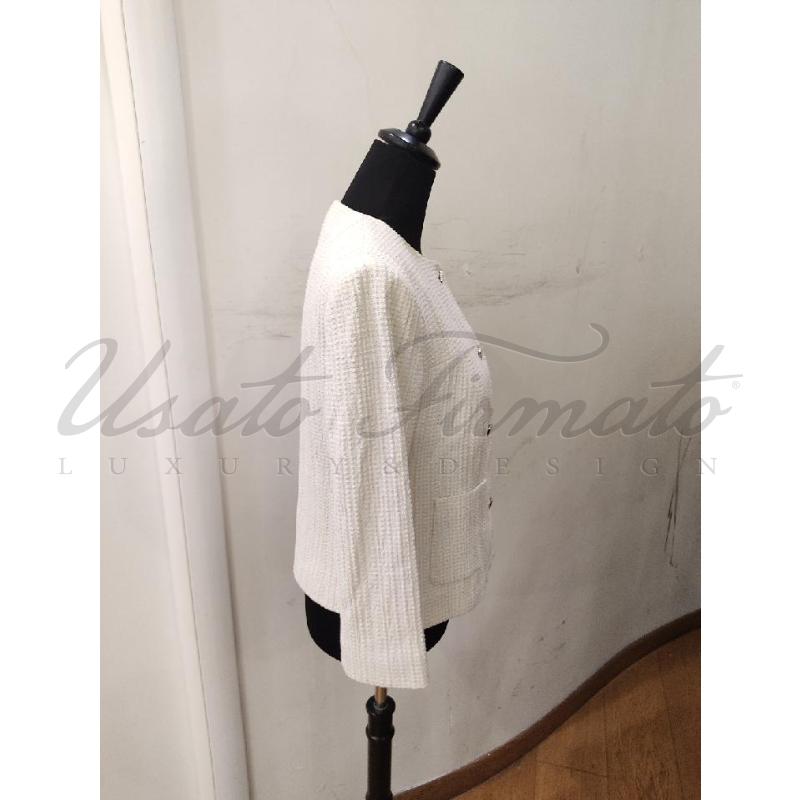 GIACCA DONNA TRUSSARDI BIANCA TG 46 | Mercatino dell'Usato Roma parioli 2