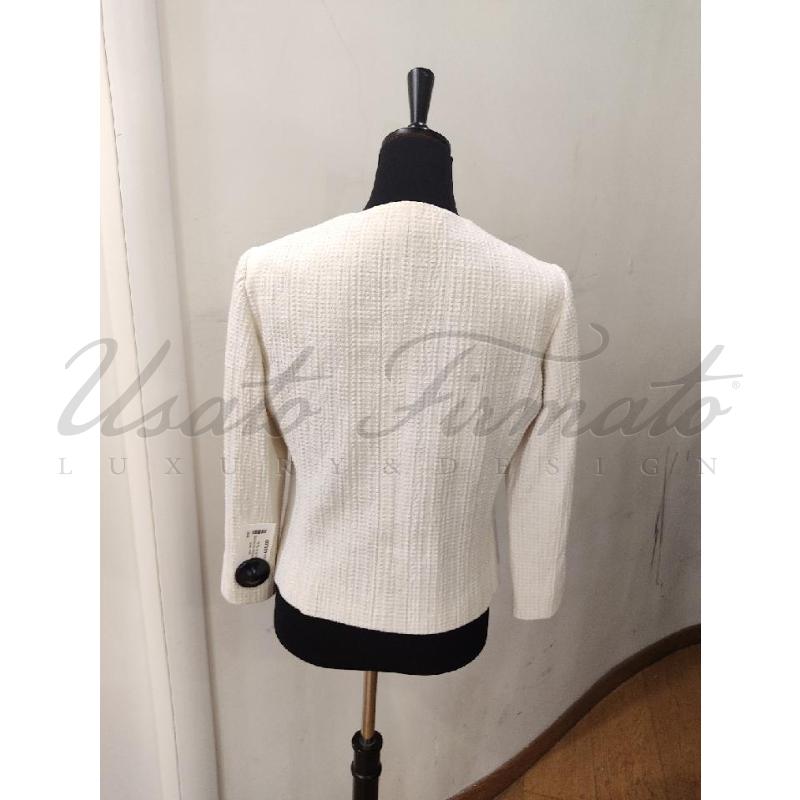 GIACCA DONNA TRUSSARDI BIANCA TG 46 | Mercatino dell'Usato Roma parioli 3