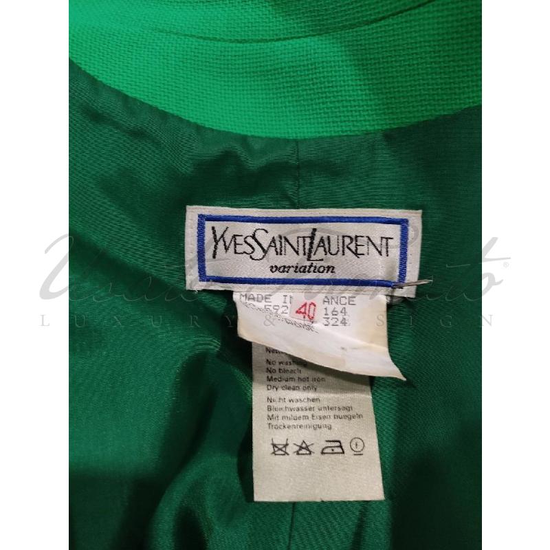 GIACCA DONNA YVES SAINT LAURENT VERDE TG. 40 | Mercatino dell'Usato Roma parioli 4
