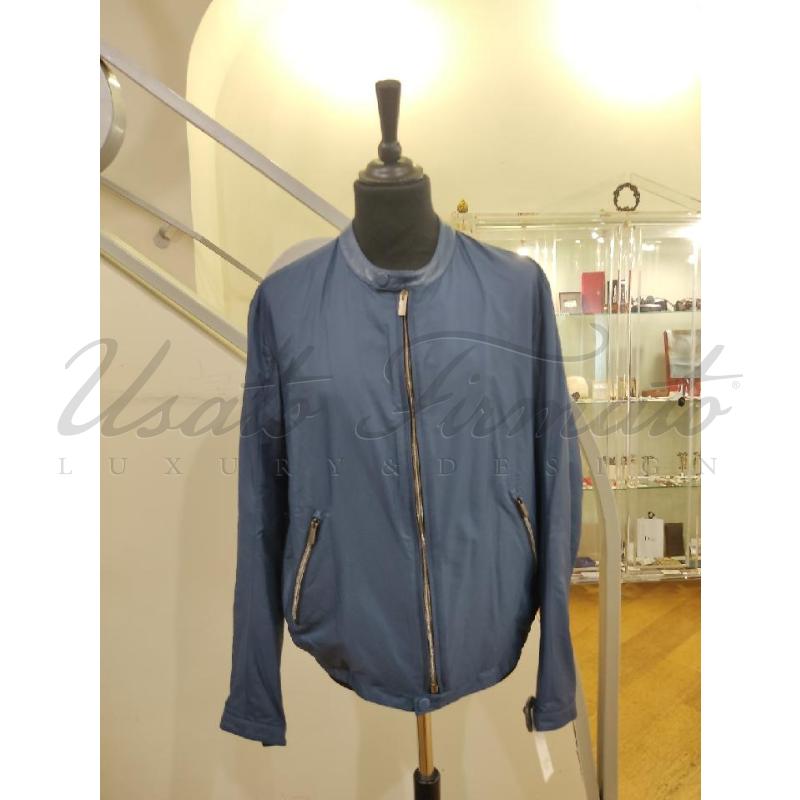 GIACCA FENDI BLU INSERTI PELLE TG 52 | Mercatino dell'Usato Roma parioli 1