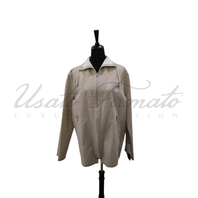 GIACCA FENDI FF BEIGE COTONE TG. 46 | Mercatino dell'Usato Roma parioli 1