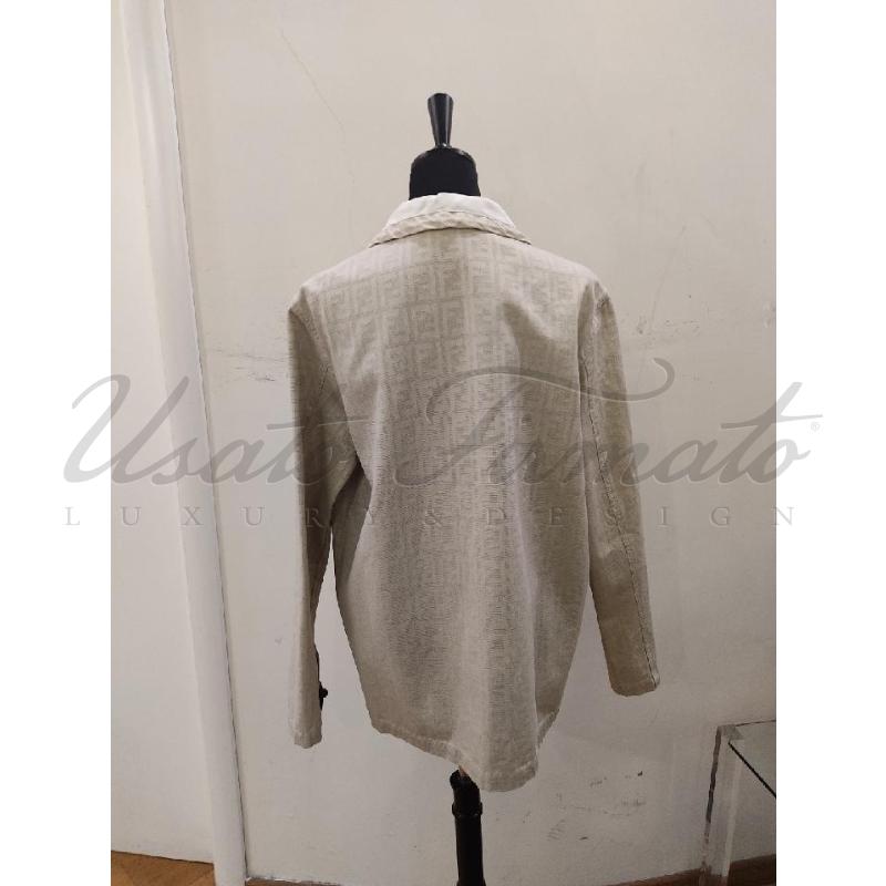 GIACCA FENDI FF BEIGE COTONE TG. 46 | Mercatino dell'Usato Roma parioli 3