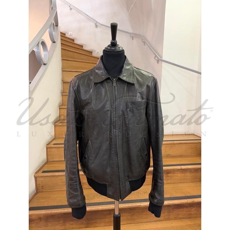 GIACCA UOMO BELSTAFF PELLE NERO TG XXL | Mercatino dell'Usato Roma parioli 1