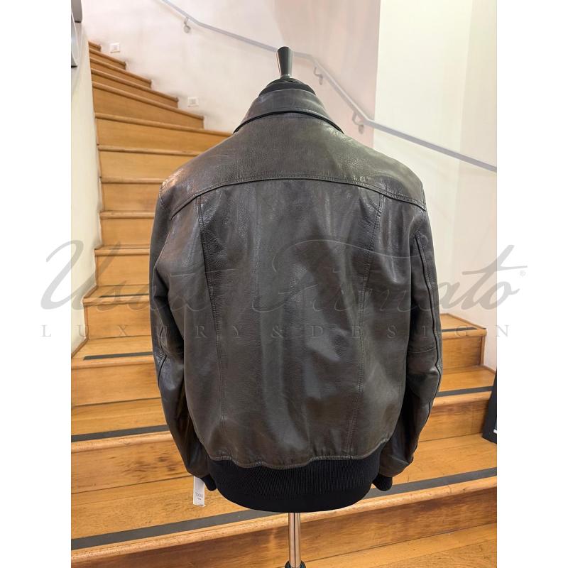 GIACCA UOMO BELSTAFF PELLE NERO TG XXL | Mercatino dell'Usato Roma parioli 3