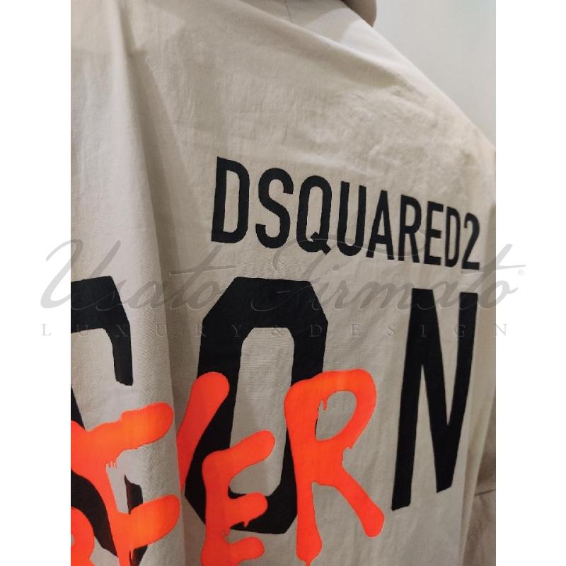 GIACCA UOMO DSQUARED BEIGE TG XXL  | Mercatino dell'Usato Roma parioli 4
