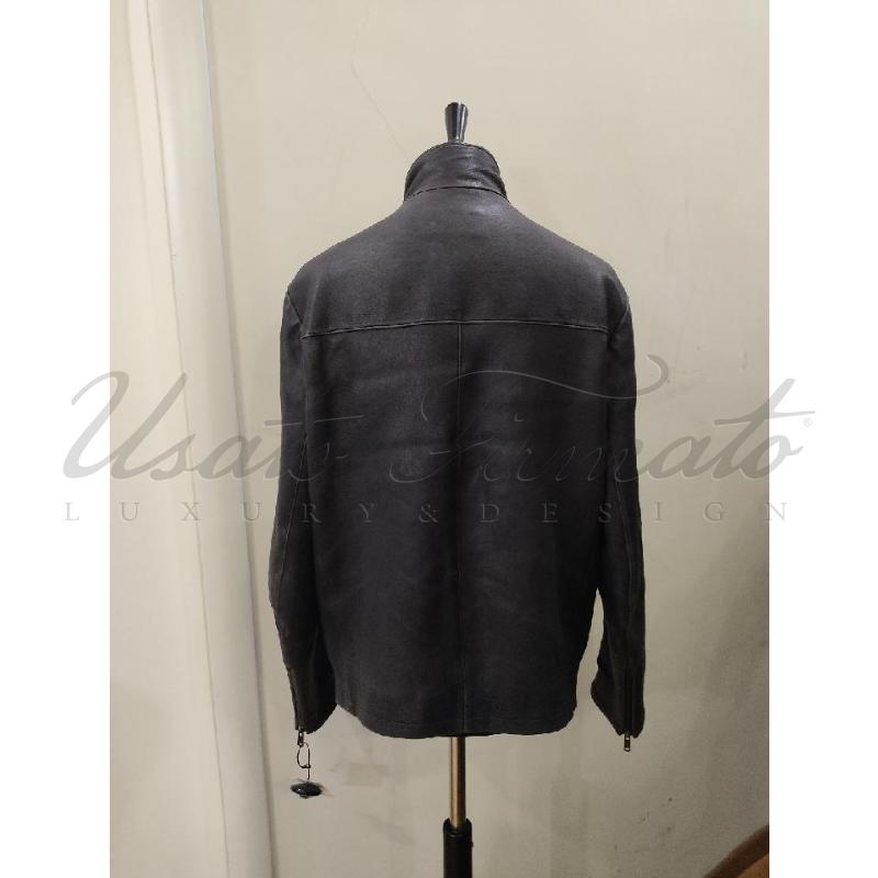 GIACCA UOMO PRADA NERA PELLE TG. 52 | Mercatino dell'Usato Roma parioli 3