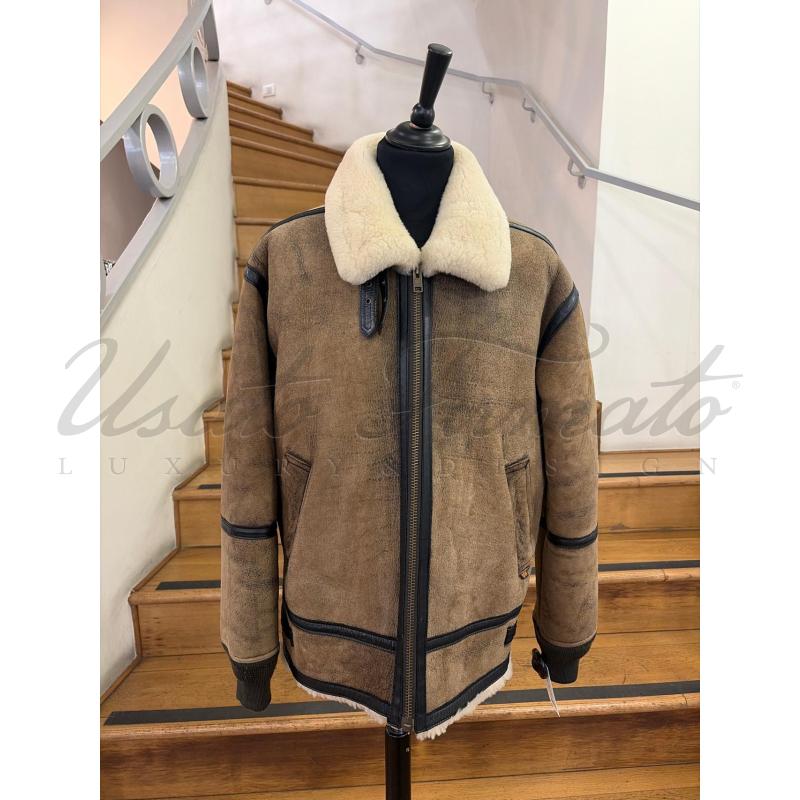 GIACCONE UOMO ALPHA INDUSTRIES MONTONE BEIGE TG. L | Mercatino dell'Usato Roma parioli 1