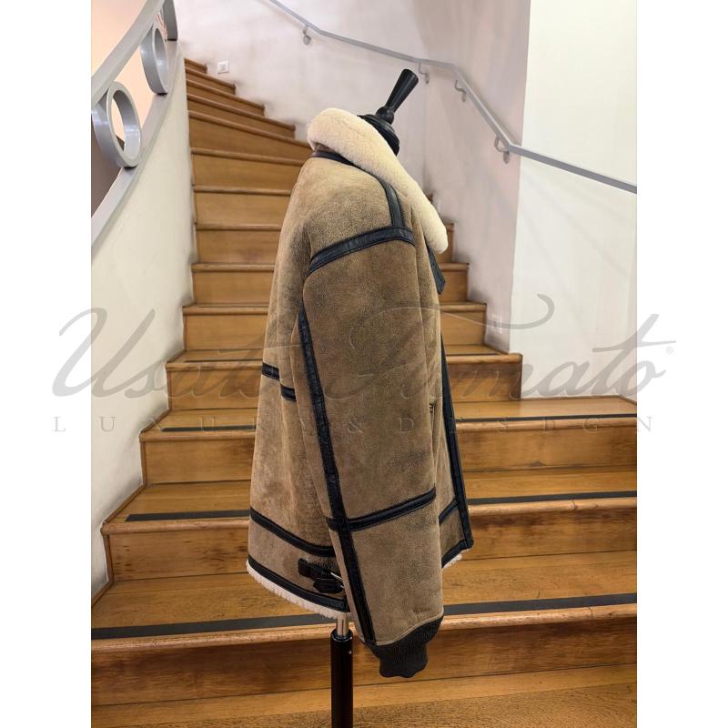 GIACCONE UOMO ALPHA INDUSTRIES MONTONE BEIGE TG. L | Mercatino dell'Usato Roma parioli 2