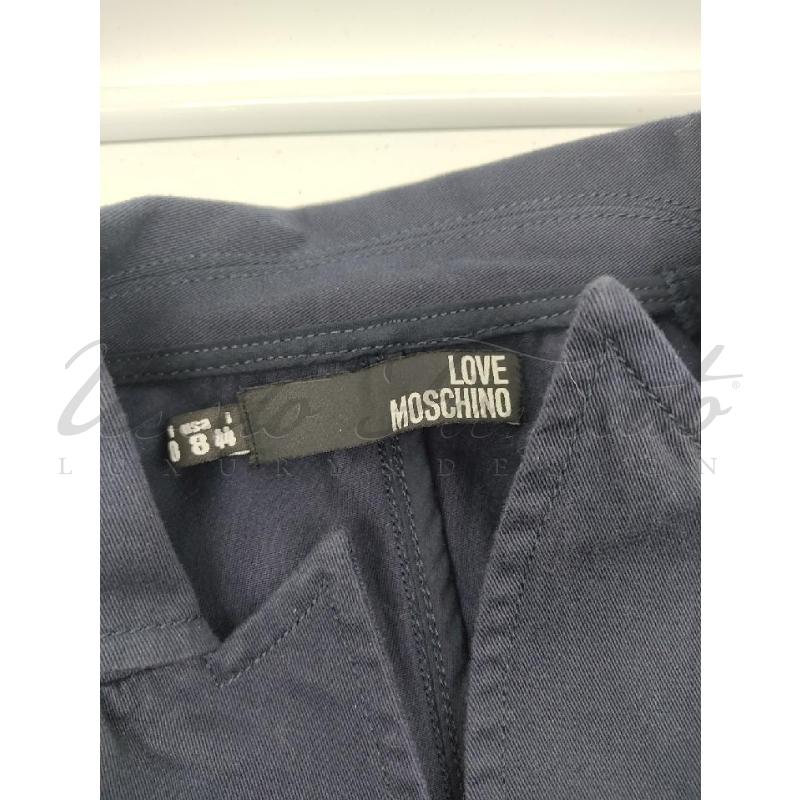 GILET DONNA LOVE MOSCHINO BLU PENNELLI TG 44 | Mercatino dell'Usato Roma parioli 4