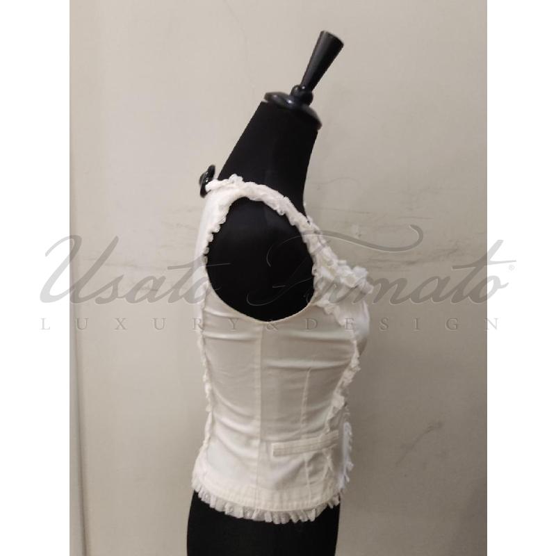 GILET DONNA RED VALENTINO BIANCO PIZZO TG S | Mercatino dell'Usato Roma parioli 2