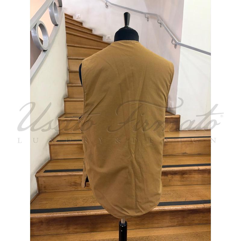 GILET UOMO BATTISTONI  MARRONE TG. M | Mercatino dell'Usato Roma parioli 3