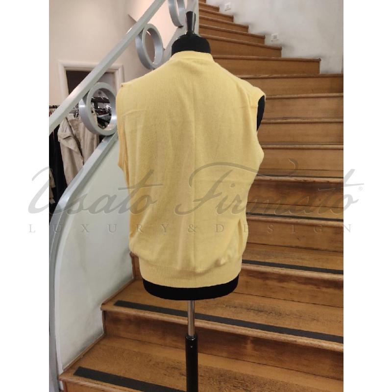 GILET UOMO CASHMERE GIALLO TG L | Mercatino dell'Usato Roma parioli 3