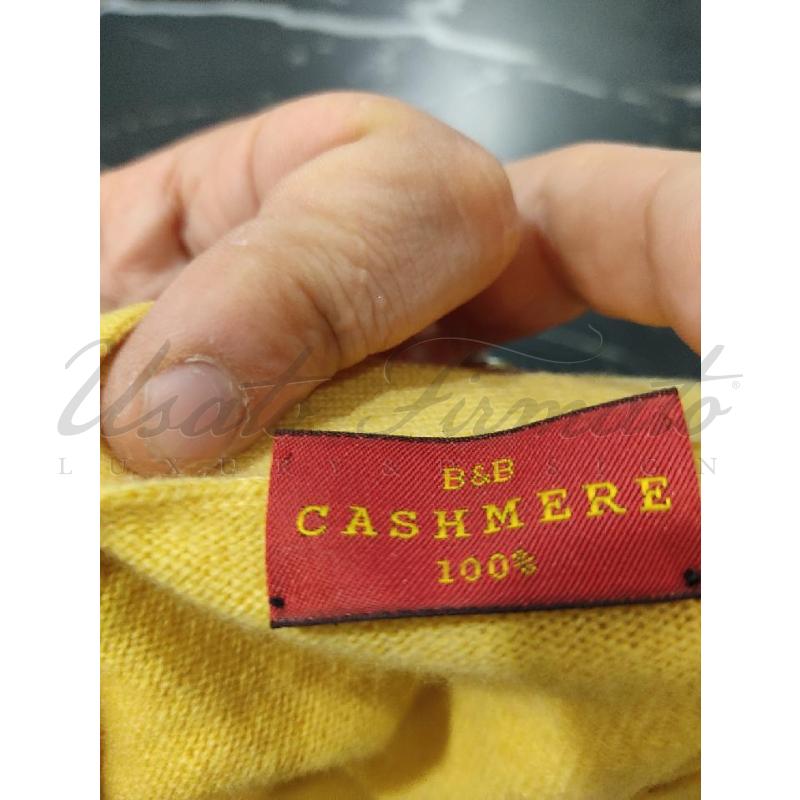 GILET UOMO CASHMERE GIALLO TG L | Mercatino dell'Usato Roma parioli 4