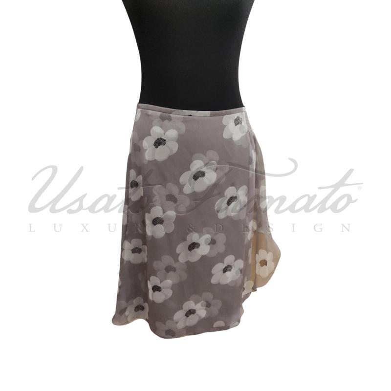 GONNA ARMANI COLLEZIONI GRIGIA FIORI SETA TG. 40 | Mercatino dell'Usato Roma parioli 1