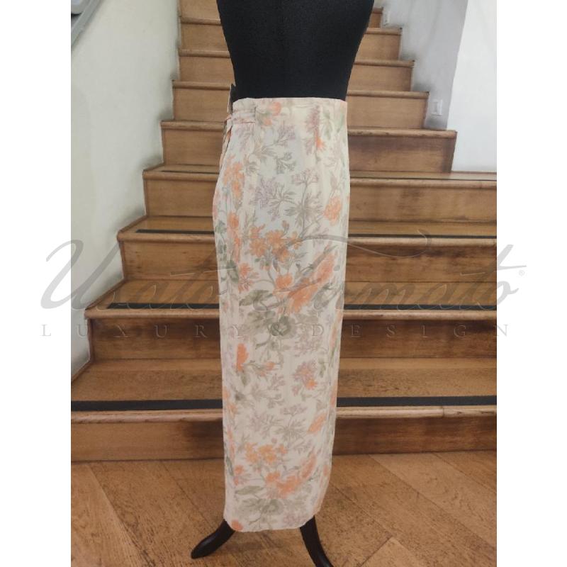 GONNA LES COPAINS BEIGE FIORI SETA TG. 42 | Mercatino dell'Usato Roma parioli 2
