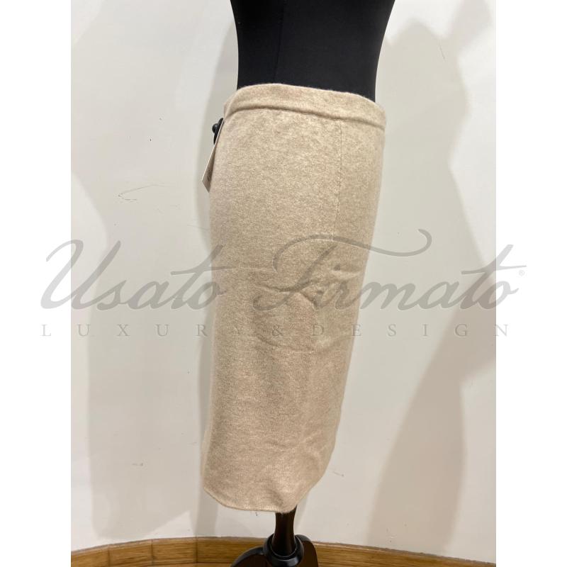 GONNA MARIA RIPABIANCA CASHMERE BEIGE TG 42 | Mercatino dell'Usato Roma parioli 2