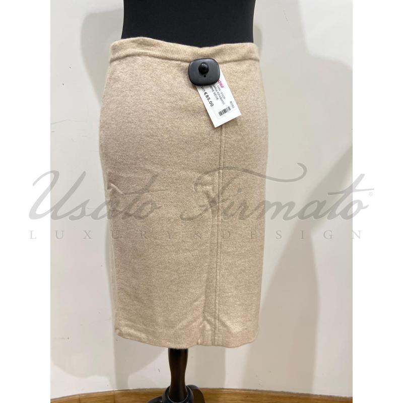 GONNA MARIA RIPABIANCA CASHMERE BEIGE TG 42 | Mercatino dell'Usato Roma parioli 3