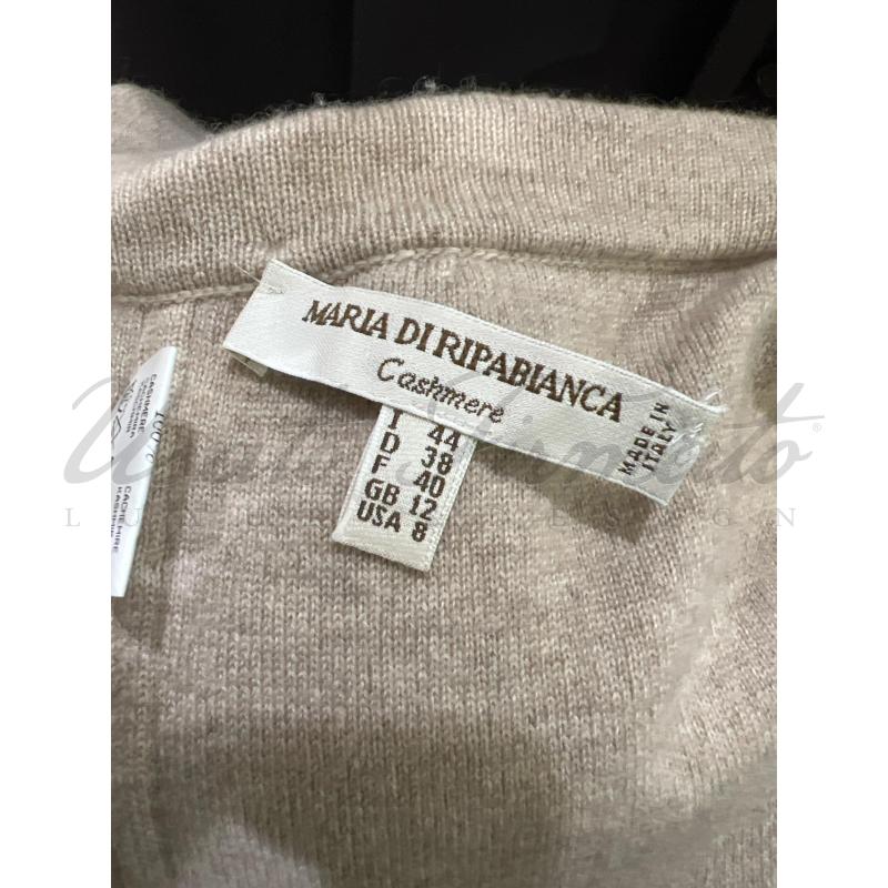 GONNA MARIA RIPABIANCA CASHMERE BEIGE TG 42 | Mercatino dell'Usato Roma parioli 4