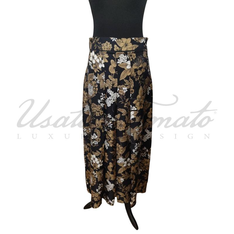 GONNA MOMONI NERA FIORI SETA TG. 44 | Mercatino dell'Usato Roma parioli 1
