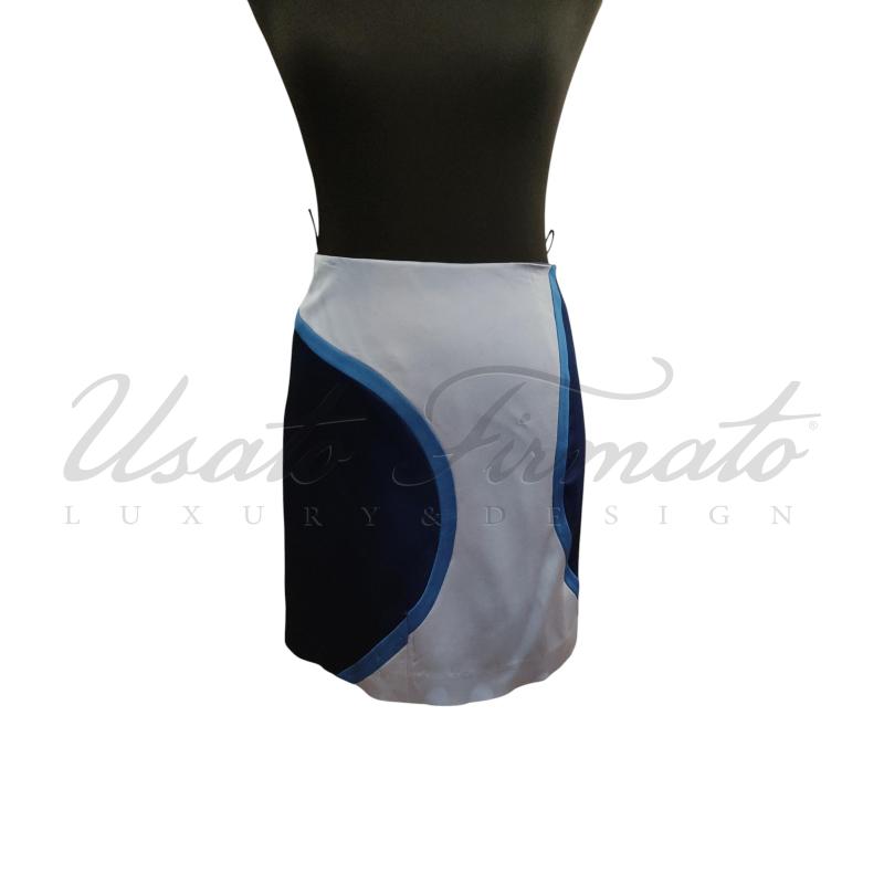 GONNA MOSCHINO BLU TURCHESE TG. 42 | Mercatino dell'Usato Roma parioli 1