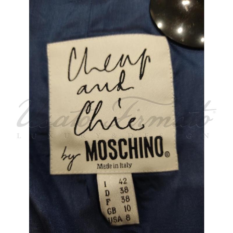 GONNA MOSCHINO BLU TURCHESE TG. 42 | Mercatino dell'Usato Roma parioli 4