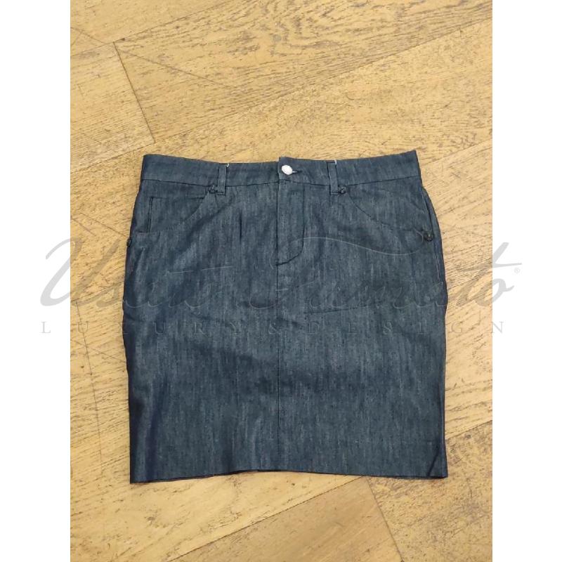 GONNA PRADA JEANS BLU TG S | Mercatino dell'Usato Roma parioli 1