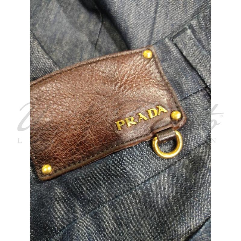 GONNA PRADA JEANS BLU TG S | Mercatino dell'Usato Roma parioli 3