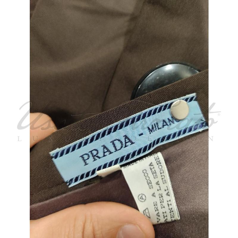 GONNA PRADA MARRONE PLISSE TG 42 | Mercatino dell'Usato Roma parioli 4