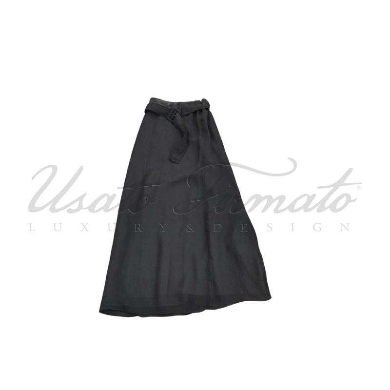 GONNA PRADA MARRONE SETA TG. 40 | Mercatino dell'Usato Roma parioli 1