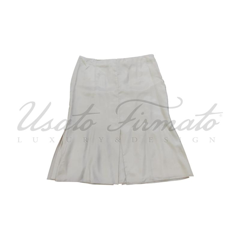 GONNA VALENTINO GARAVANI BEIGE SETA TG. 48 | Mercatino dell'Usato Roma parioli 1