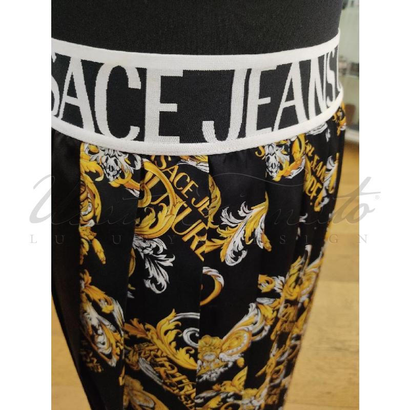 GONNA VERSACE JEANS NERA GIALLA TG S | Mercatino dell'Usato Roma parioli 4