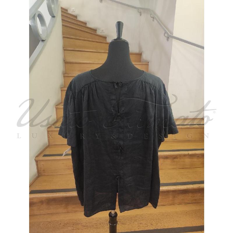 MAGLIA DONNA ASPESI NERA LINO TG. 46 | Mercatino dell'Usato Roma parioli 3