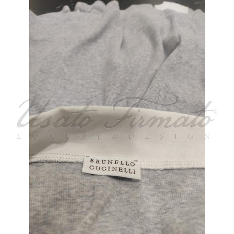 MAGLIA DONNA BRUNELLO CUCINELLI GRIGIA TG. L | Mercatino dell'Usato Roma parioli 4