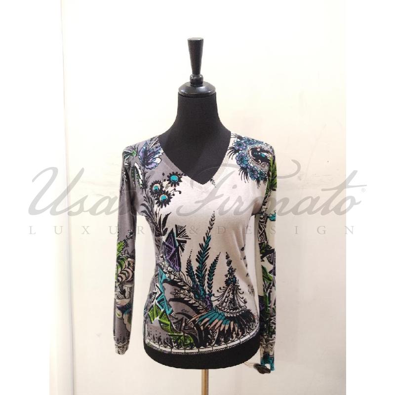 MAGLIA DONNA ETRO FANATSIA GRIGIO TG 44 | Mercatino dell'Usato Roma parioli 1