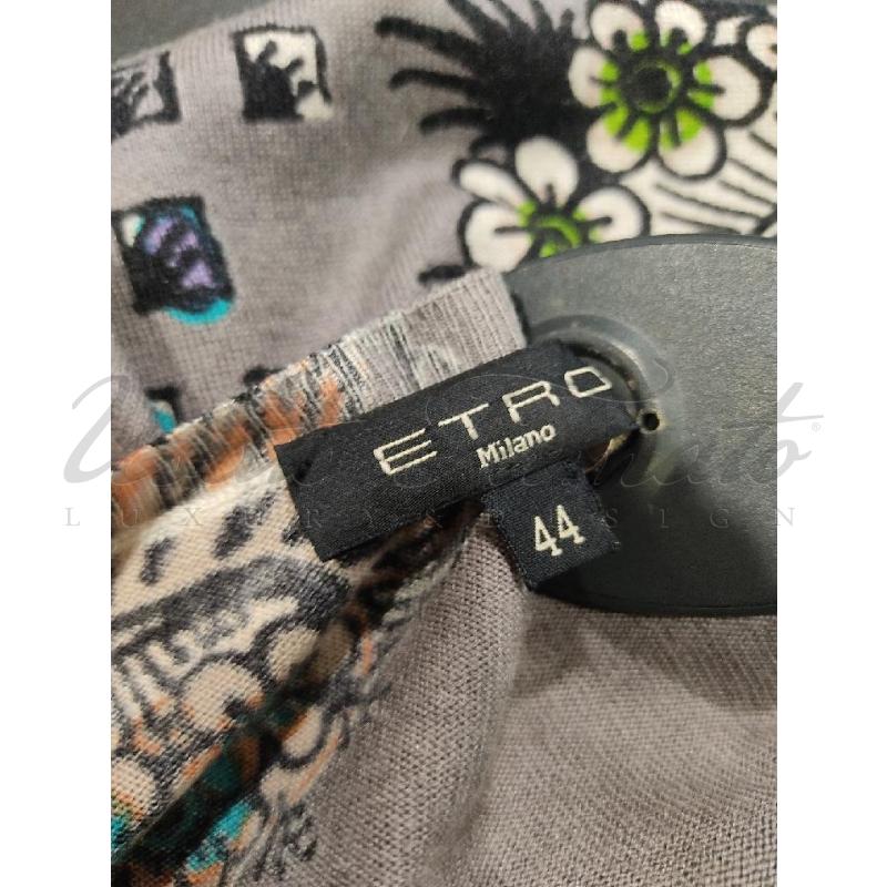 MAGLIA DONNA ETRO FANATSIA GRIGIO TG 44 | Mercatino dell'Usato Roma parioli 4