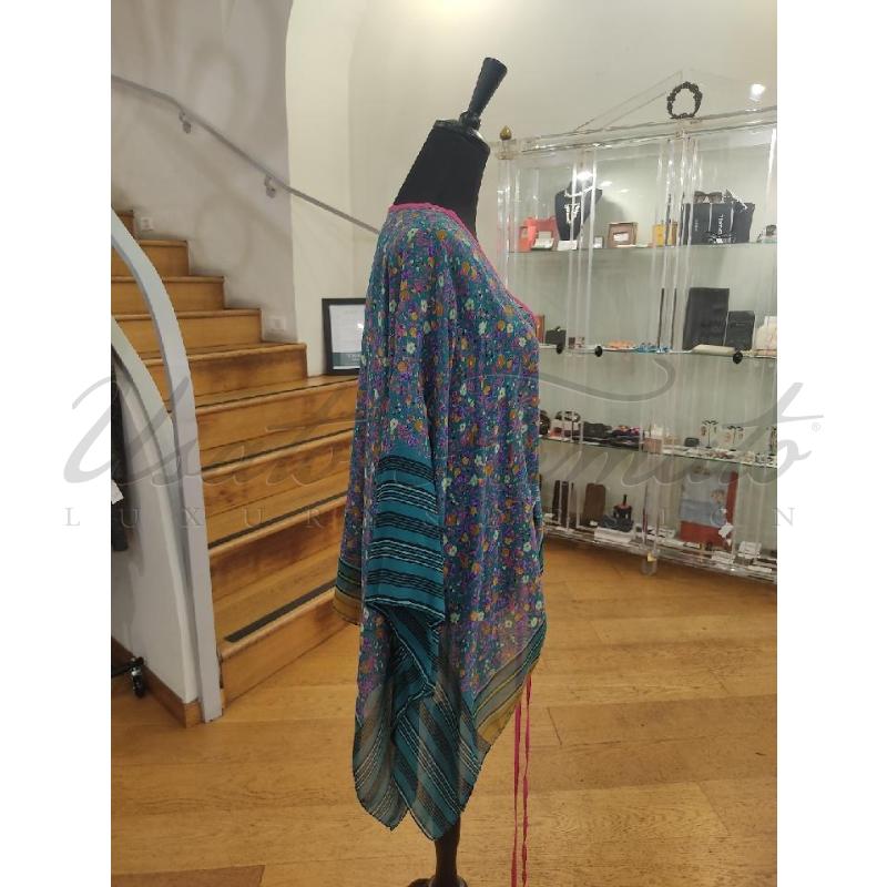 MAGLIA DONNA ETRO VERDE FIORI SETA  | Mercatino dell'Usato Roma parioli 2