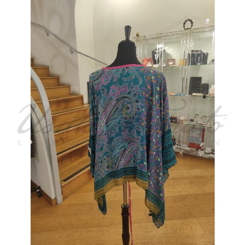 MAGLIA DONNA ETRO VERDE FIORI SETA  | Mercatino dell'Usato Roma parioli 3